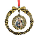 Personalized Christmas Wreath Photo Ornament - Upload Your Photo