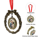 Personalized Christmas Wreath Photo Ornament - Upload Your Photo