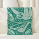 I'll Always Hang With You Sloth Dish Towel in Green | Ultra Soft and Absorbent Jacquard