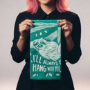 I'll Always Hang With You Sloth Dish Towel in Green | Ultra Soft and Absorbent Jacquard
