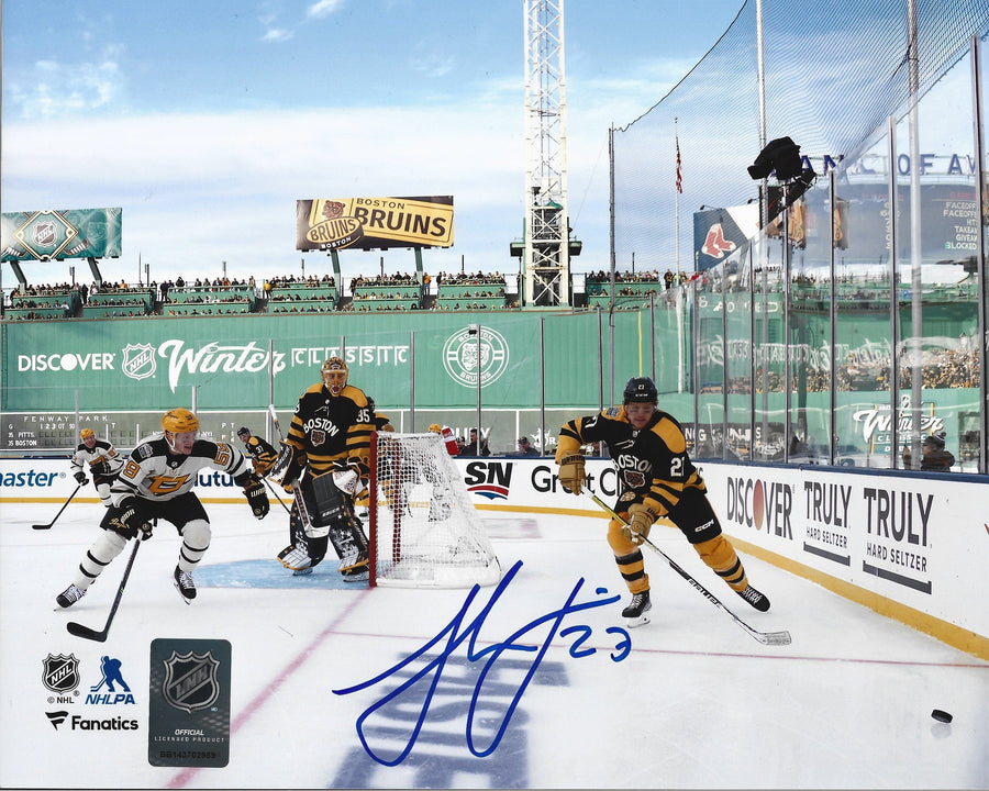 Hampus Lindholm 2023 Winter Classic Fenway Park Green Monster Boston Bruins 11x14 Autographed Photo