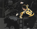 Trent Frederic Fight Boston Bruins Autographed Blackout 11" x 14" Hockey Photo