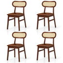 Indoor Mid Century Wood Dining Chairs Set of 2 for Dining Room