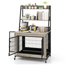 Industrial Dog Kennel Dog Crate Furniture with Storage Shelves
