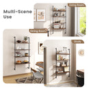 4-Tier Industrial Ladder Bookshelf with Metal Frame-Coffee