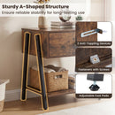Industrial Nightstand with Drawer and Adjustable Feet