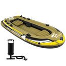 4-Person Inflatable Fishing Boat with Oars and Pump