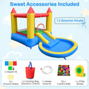 Inflatable Bounce House with Water Slide and 370W Blower