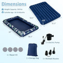 Inflatable Toddler Travel Bed with Electric Pump and Raised Bed Rails-Blue