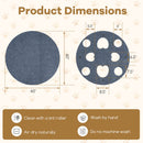 Interactive Foldable Cat Tunnel for Indoor Cats 40” Round Large Enrichment Play Felt Mat
