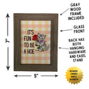 It's Fun to Be a Hoe Vintage Cat Illustration Framed Wall Art Print | GetBullish Original Quote Sign