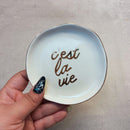 Ivory Ceramic Tray with Makeup Sponge Gift Set | Cosmetic Giftable Beauty Tools Set