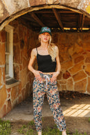 Black Spaghetti Strap Crop Tank