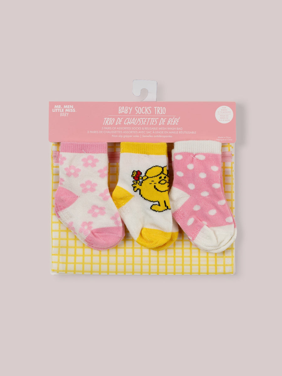 3-Pack Soft Durable Baby Socks Set - Little Miss Sunshine™