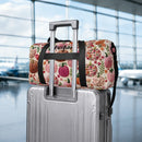 Personalized Floral Pumpkin Duffel Bag with Custom Name – Fall Travel, Gym & Weekend Bag