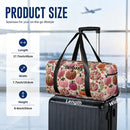 Personalized Floral Pumpkin Duffel Bag with Custom Name – Fall Travel, Gym & Weekend Bag