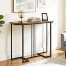 Console Table with Metal Legs - Rustic Brown