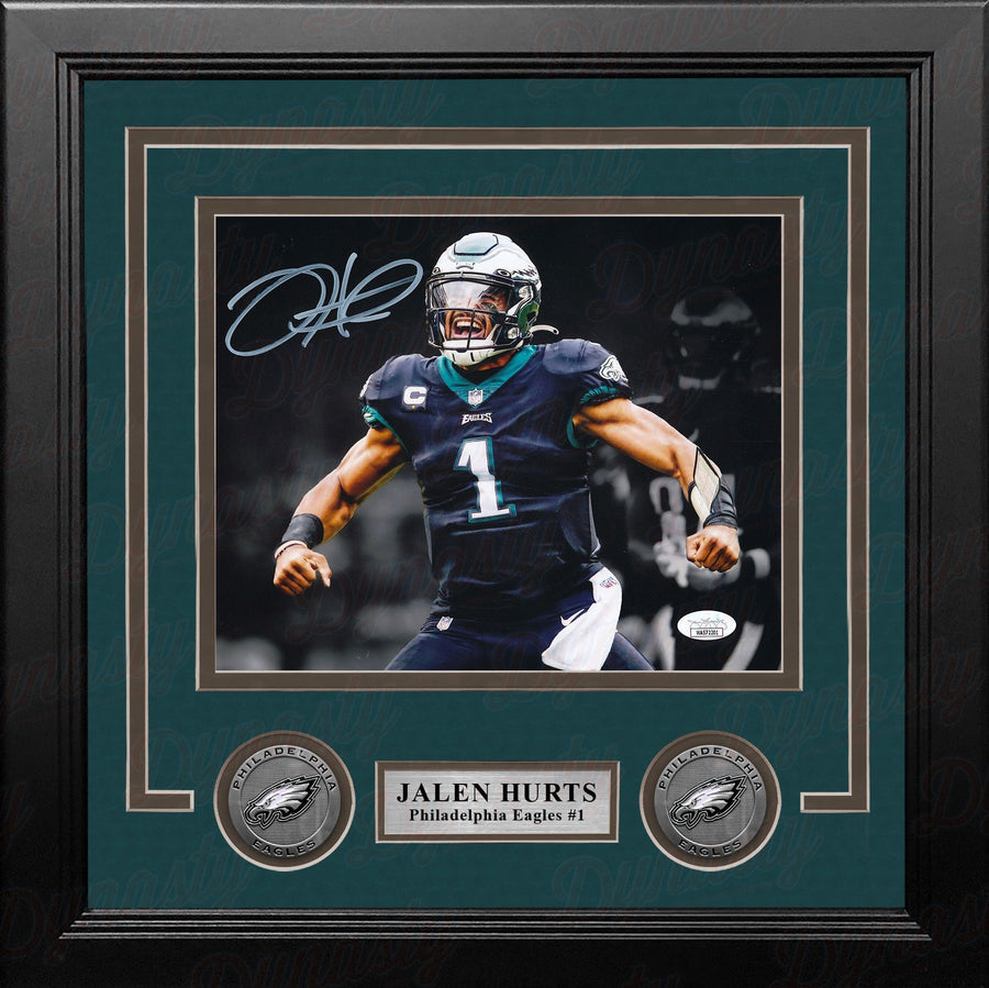 Jalen Hurts Black Flex Philadelphia Eagles Autographed 8