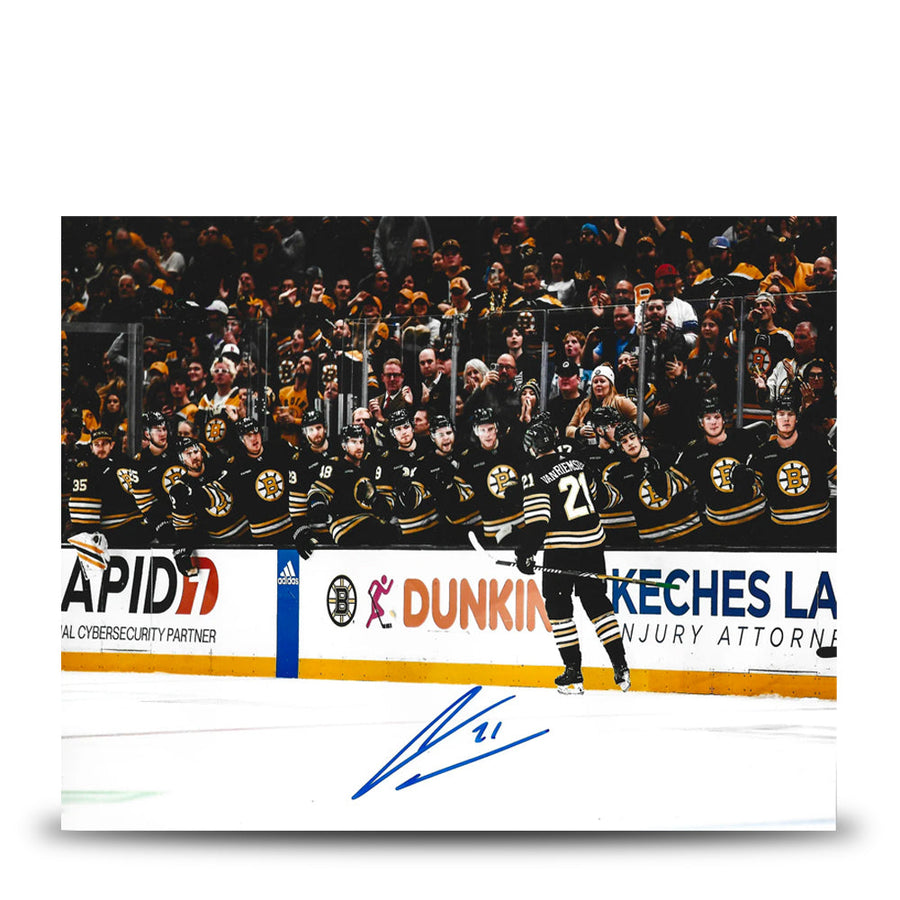 James Van Riemsdyk Goal Celebration Autographed Boston Bruins 11
