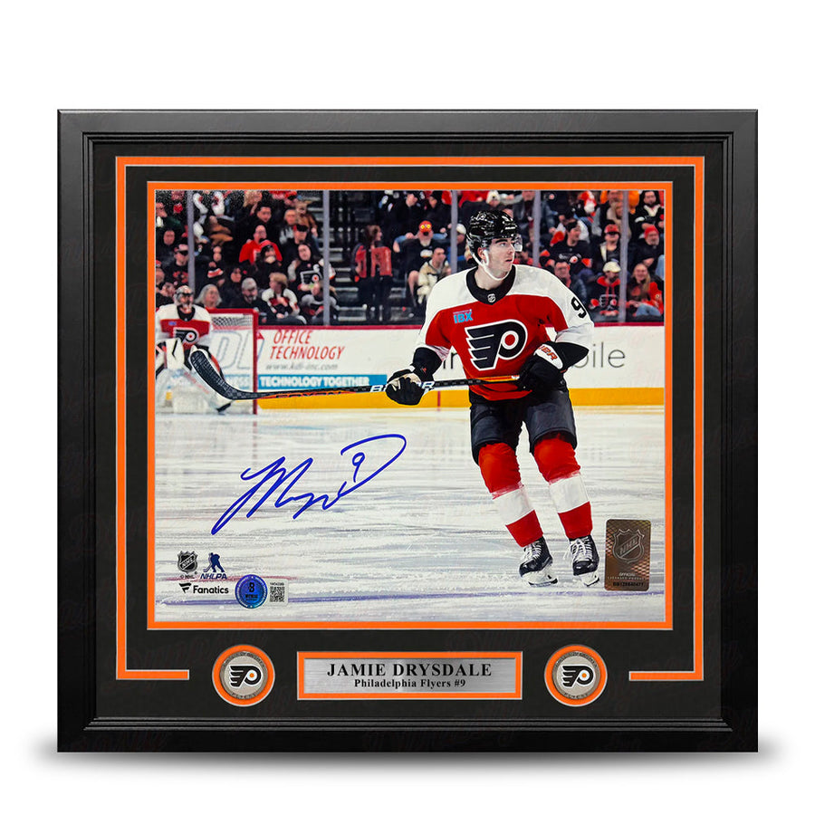 Jamie Drysdale in Action Philadelphia Flyers Autographed 16