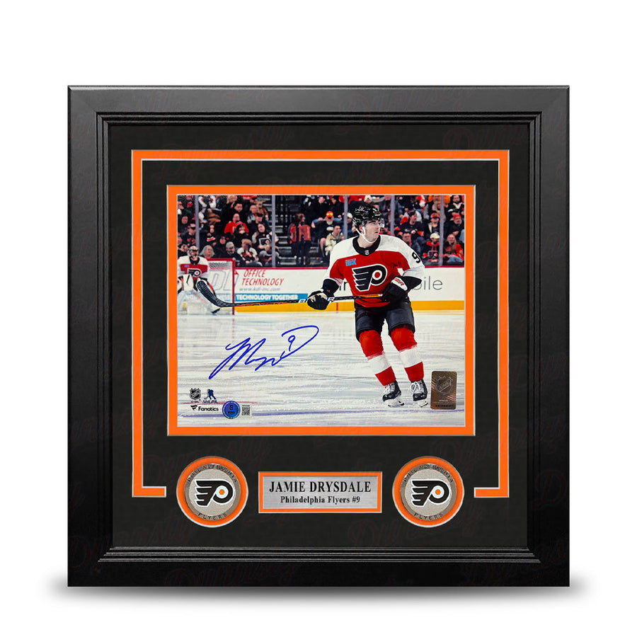 Jamie Drysdale in Action Philadelphia Flyers Autographed 8
