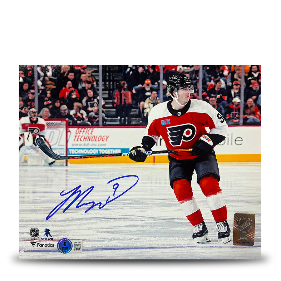 Jamie Drysdale in Action Philadelphia Flyers Autographed 8