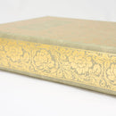 Jane Eyre Gold Floral Book Box | Faux Leather Wrap Book Shaped Storage Stash Trinket Box