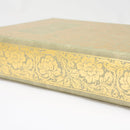 Jane Eyre Gold Floral Book Box | Faux Leather Wrap Book Shaped Storage Stash Trinket Box