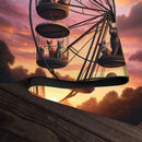 Cats And Dogs On Ferris Wheel Playmat