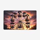 Cats And Dogs On Ferris Wheel Playmat