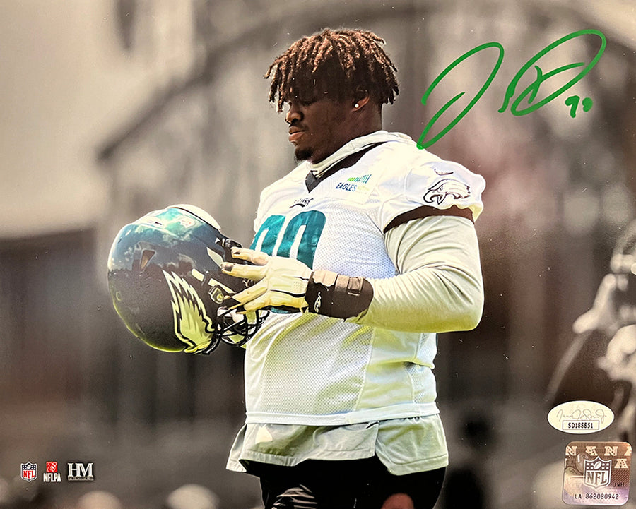 Jordan Davis Philadelphia Eagles Autographed Spotlight 8
