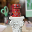 Juicy Strawberry Washi Tape with Silver Foil Accents