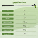 Junior Mallet Putter Individual Gold Club for 8-10 years old Kids