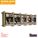 KUBBIE ULTRA SLIM (1x5) - In Box Display Case for Funko Pops, Wall Mountable & Stackable Pop Shelf (MDF Wood)