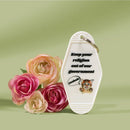 Keep Your Religion Out of Our Government, Asshole Kitten Keychain