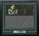 Jason Kelce Super Bowl LII Parade Speech Text Philadelphia Eagles Framed Football Photo