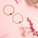 Kids Roxy Rainbow Beaded Children’s Bracelet with Cute Charm | Watermelon or Seashell