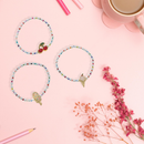 Kids Samantha Pearl Beaded Children's Bracelet with Cute Charm | Popsicle, Ice Cream, or Cherries