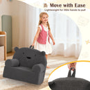 Kids Bear Sofa Toddler Foam Couch with Soft Fleece Fabric Cover