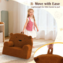 Kids Bear Sofa Toddler Foam Couch with Soft Fleece Fabric Cover