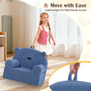 Kids Bear Sofa Toddler Foam Couch with Soft Fleece Fabric Cover