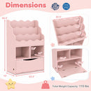 Kids 3-Tier Sling Bookcase with Storage Cabinet