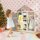 Kids Costume Storage Closet with Storage Bins and Shelves and Side Baskets for Kids Room