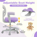 Kids Desk Chair Children Study Chair with Adjustable Height Armrest and Footrest