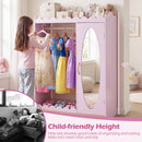 Kids Dress Up Storage Cabinet with Full Length Mirror - Pink