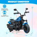 Kids Electric Motorcycle with Training Wheels and LED Headlights