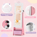 Kids Jewelry Armoire Freestanding Jewelry Cabinet with 3-Color Lighted Full Length Mirror