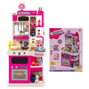 Kids Kitchen Playset Pretend Play Kitchen with Realistic Sounds and Lights