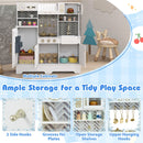 Kids Play Kitchen with Stoves and Faucet for Girls Boys Aged 3-6