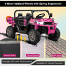 2-Seater Kids Ride On Dump Truck with Dump Bed and Shovel-Pink